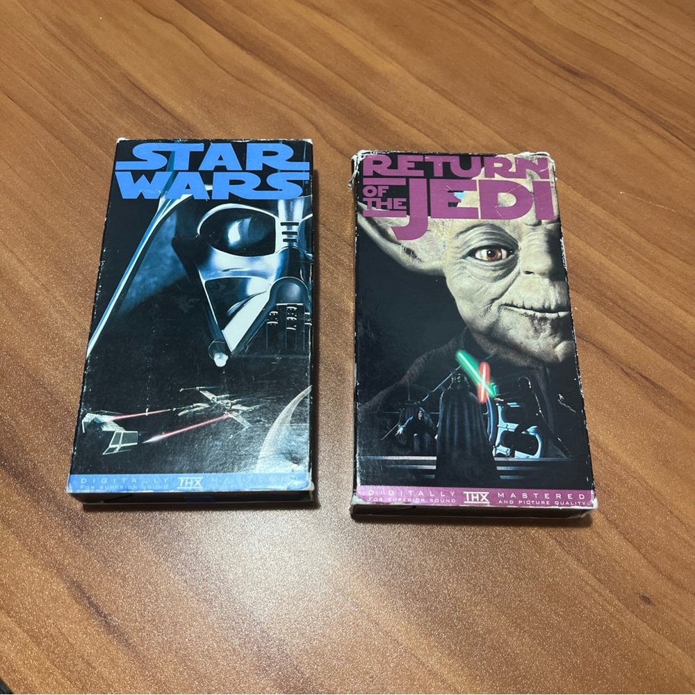 Star Wars and Return of the Jedi VHS Tapes